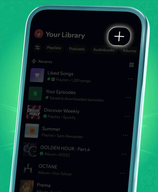 Spotify playlist folders on mobile