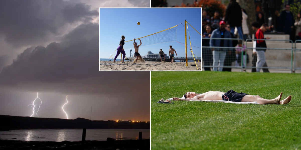 NextImg:UK weather: Hail, thunder and flooding to strike Britain after hottest spring equinox in more than FIFTY years