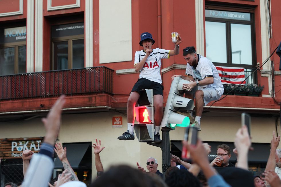 Spurs fans in Spain