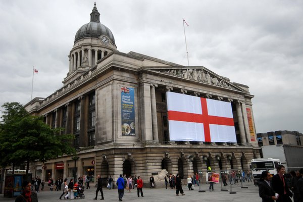 St George's Cross on Nottingham's Council House