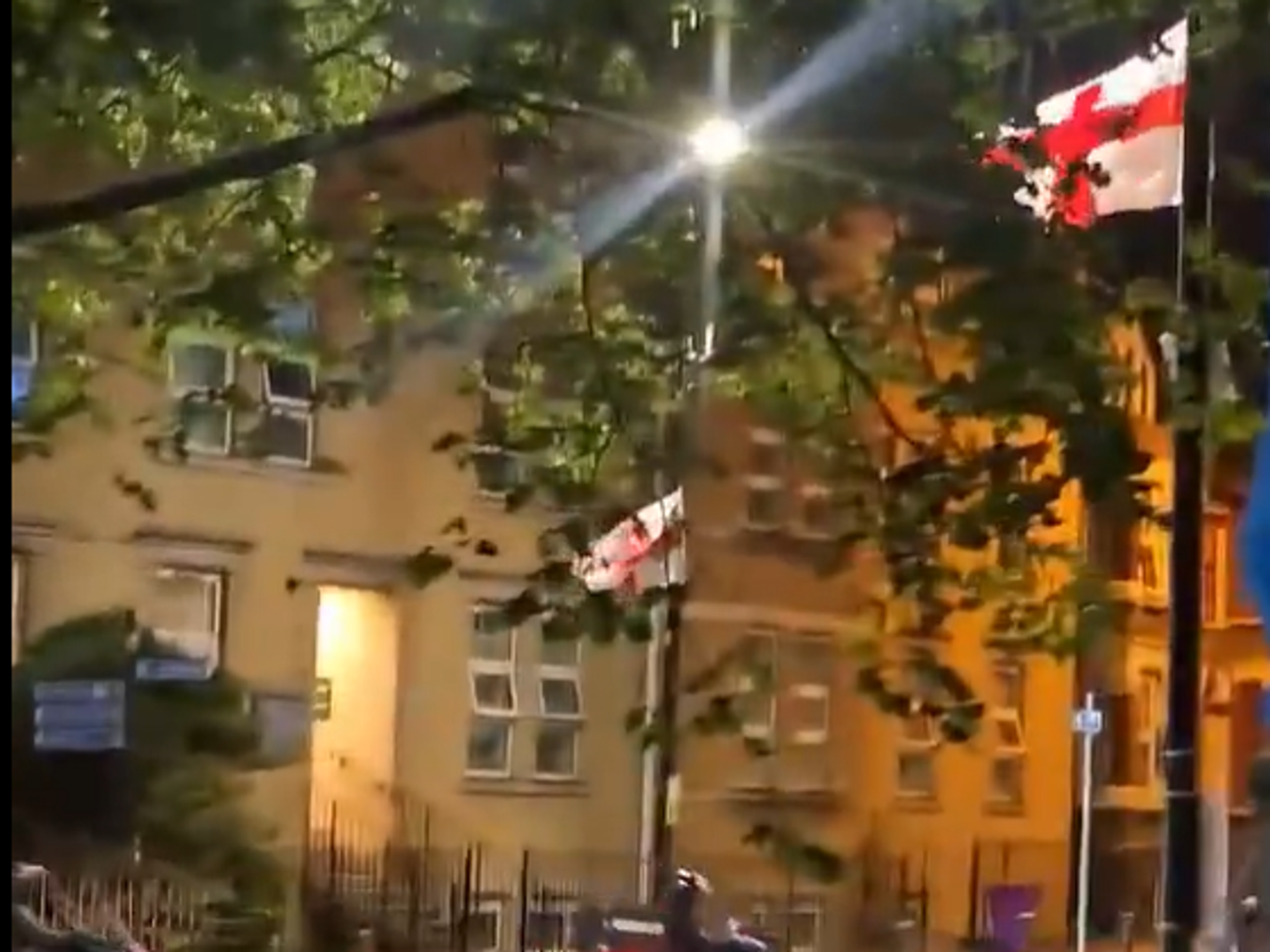 St George's flags in Tower Hamlets