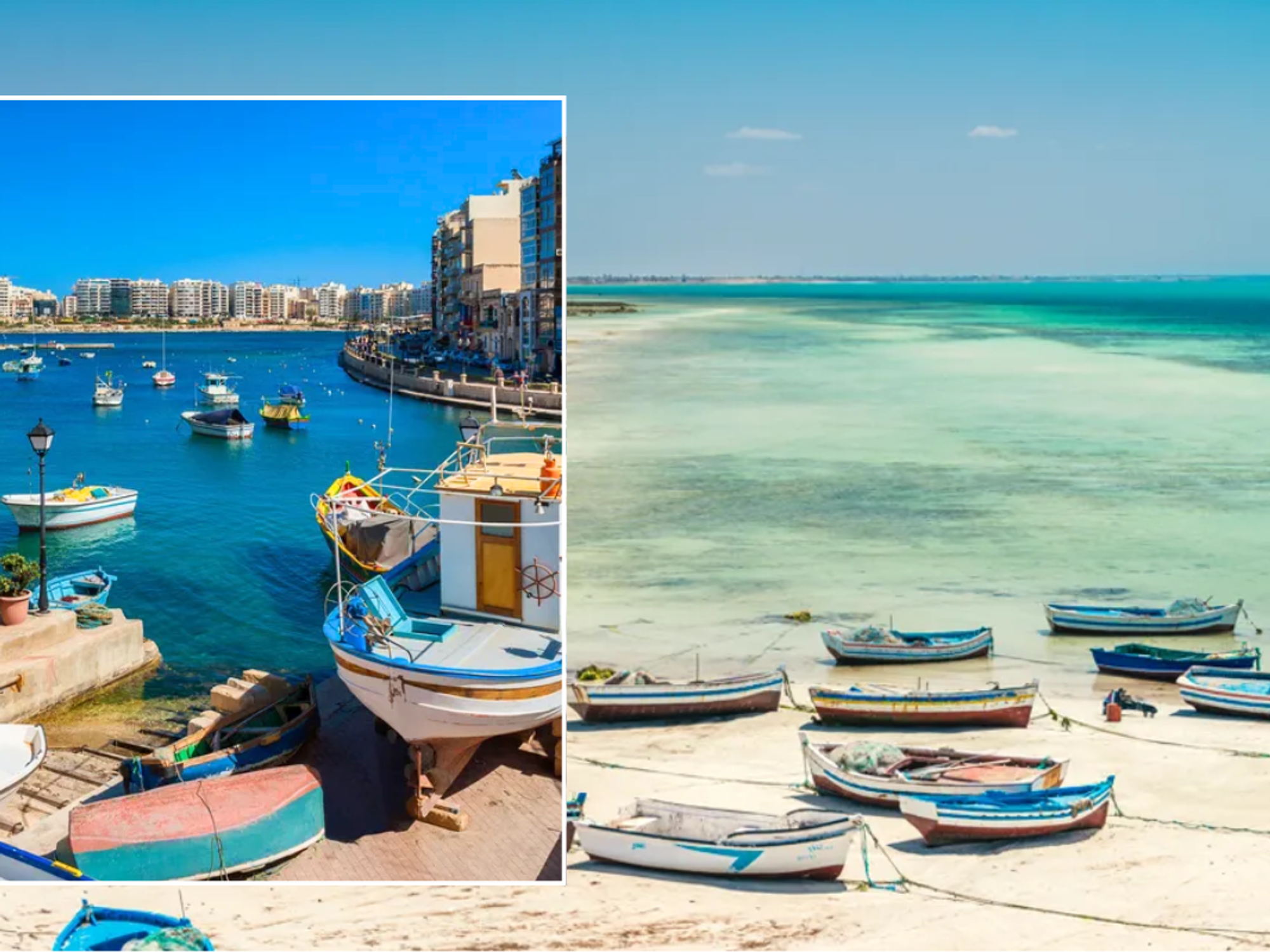 St Julian's Malta / Djerba Tunisia beach