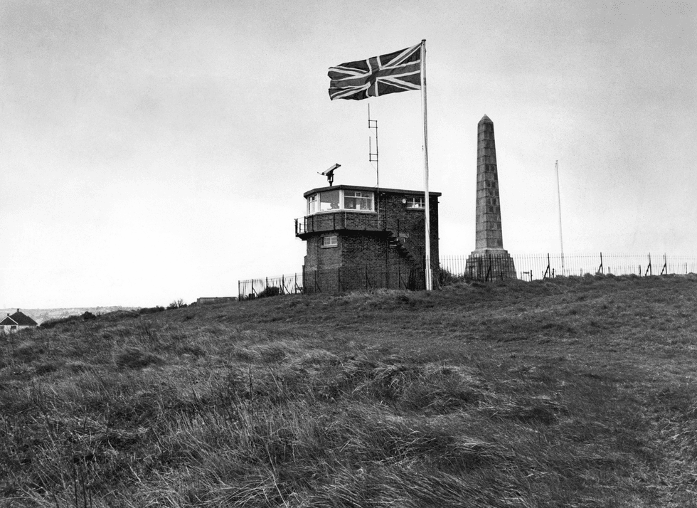 St. Margaret's Bay coastguard station on the Kent coast, overlooking the Straits of Dover, through which pass 800 ships a day.
