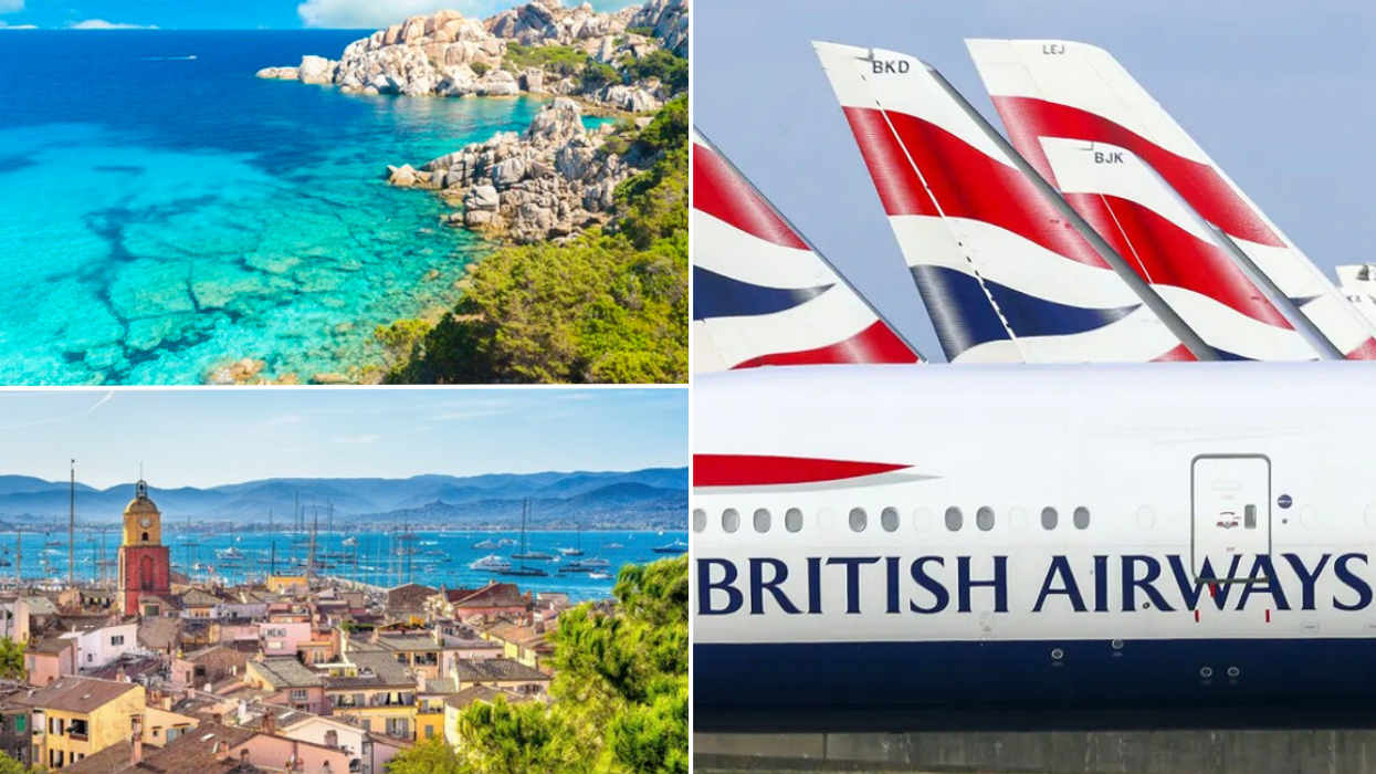 St Tropez / Sardinia / British Airways plane