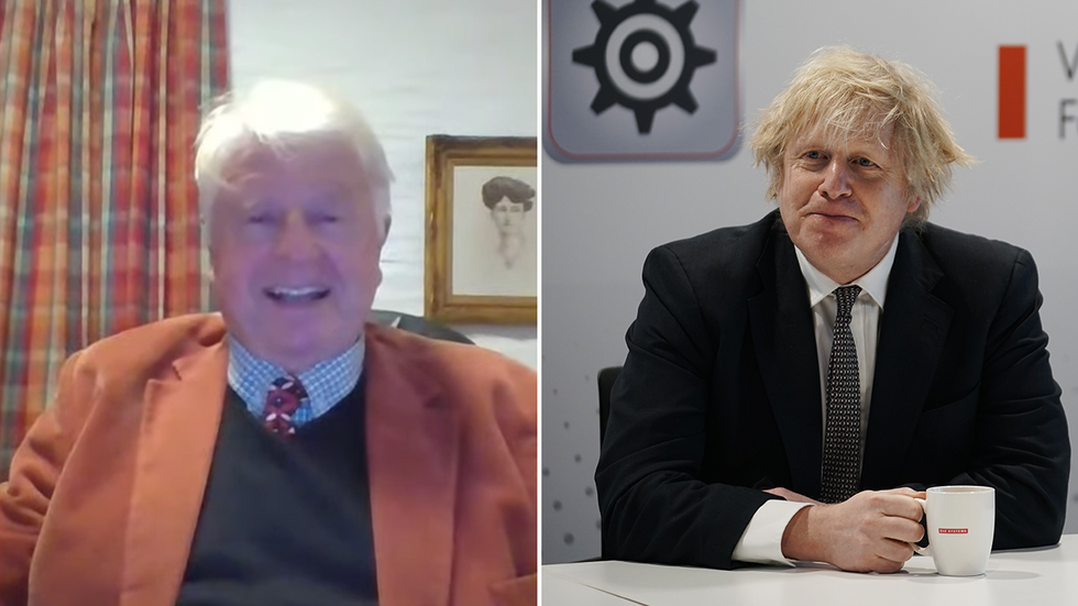 Stanley Johnson and his son, Boris