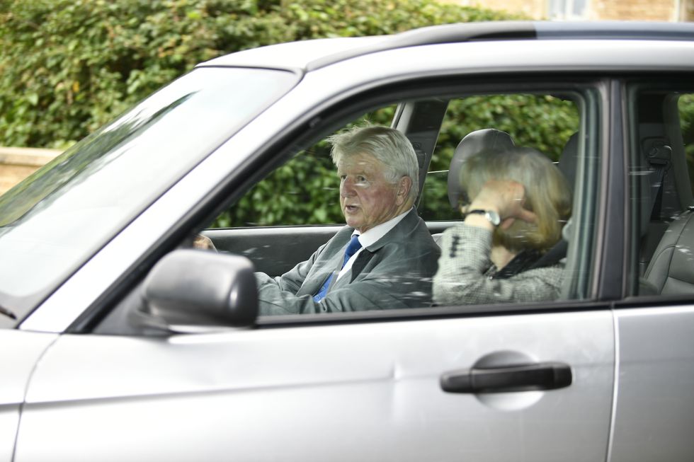 Stanley Johnson arrives at Daylesford House