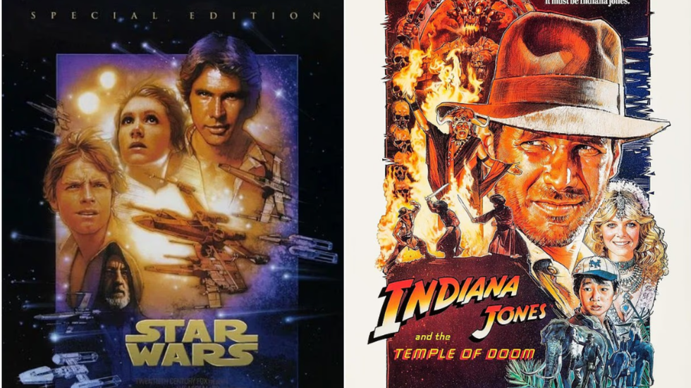 Star Wars and Indiana Jones posters