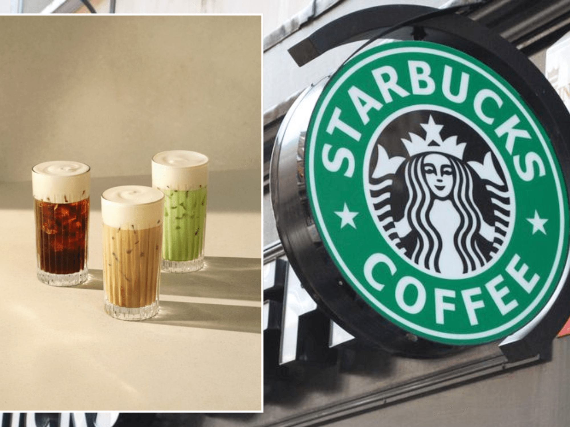 Starbucks cold foam / Starbucks sign