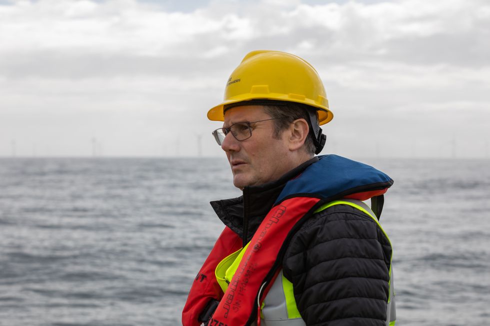 Starmer in a lifejacket