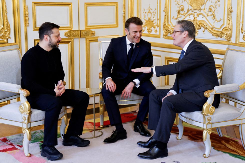 Starmer, Macron and Zelensky