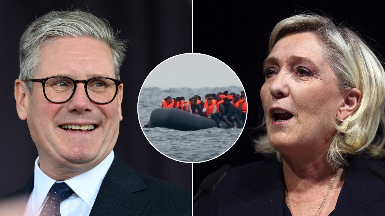 Starmer/small boat migrants/Marine Le Pen