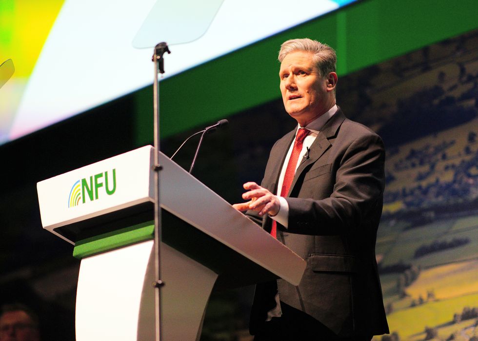 Starmer speaking during the National Farmers' Union Conference