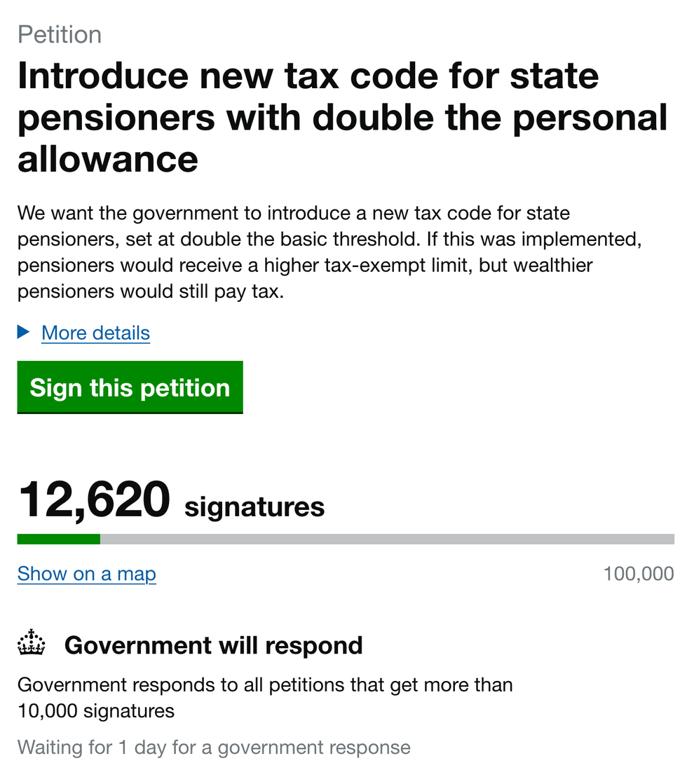 State pension petition