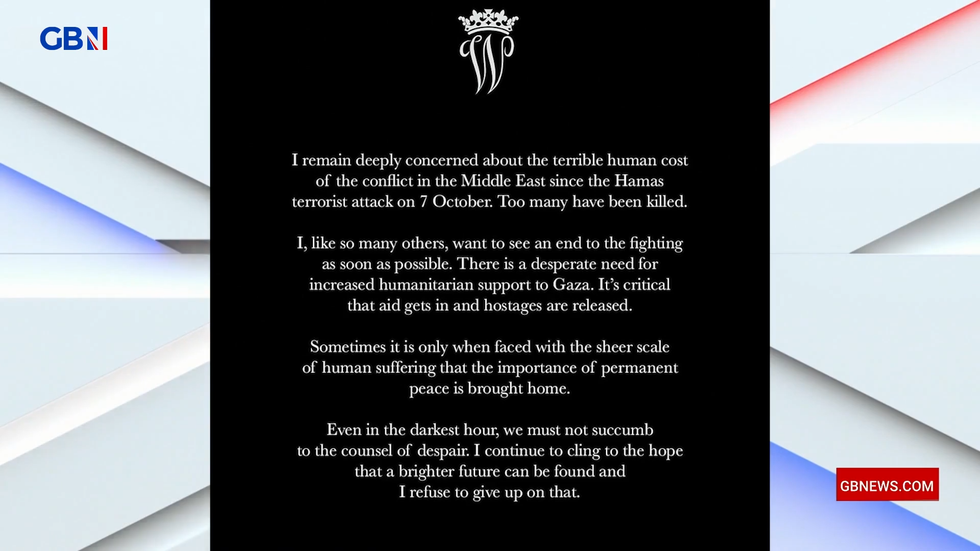 Statement from Prince William