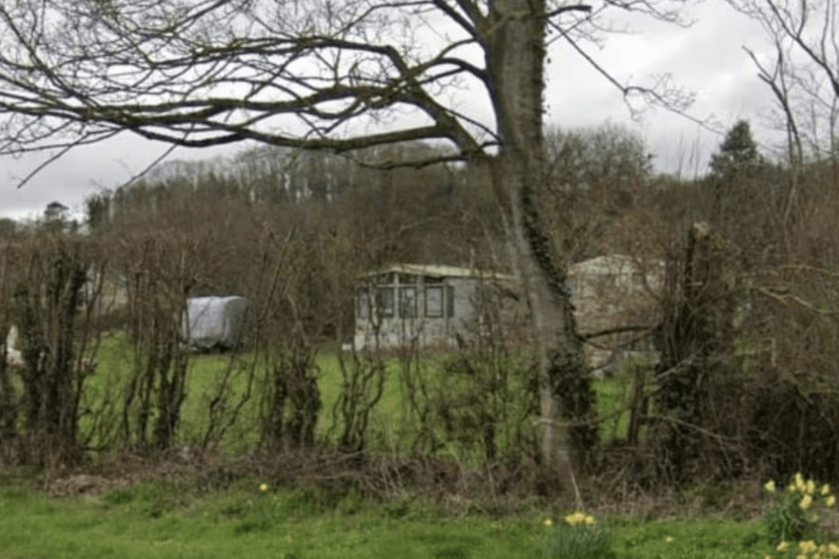 Static caravan in a village near Brecon