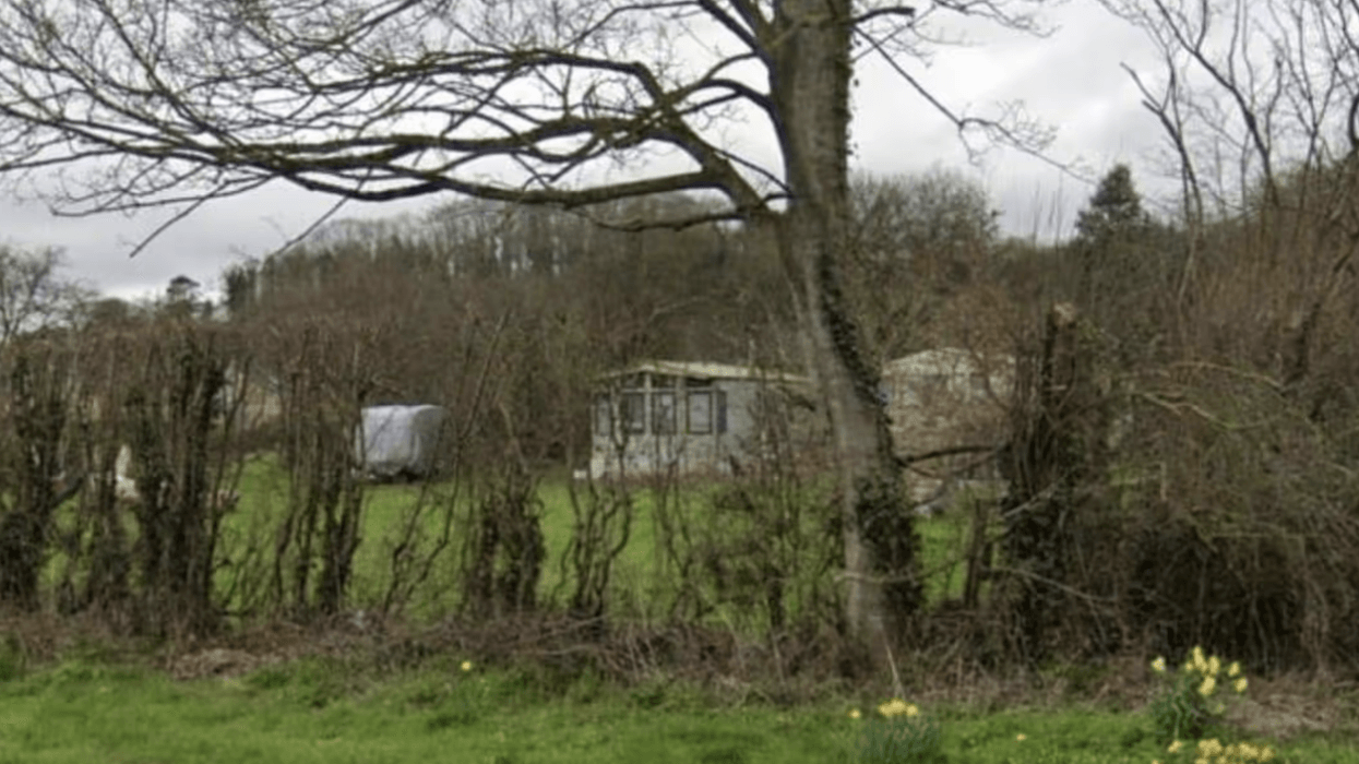 Static caravan in a village near Brecon