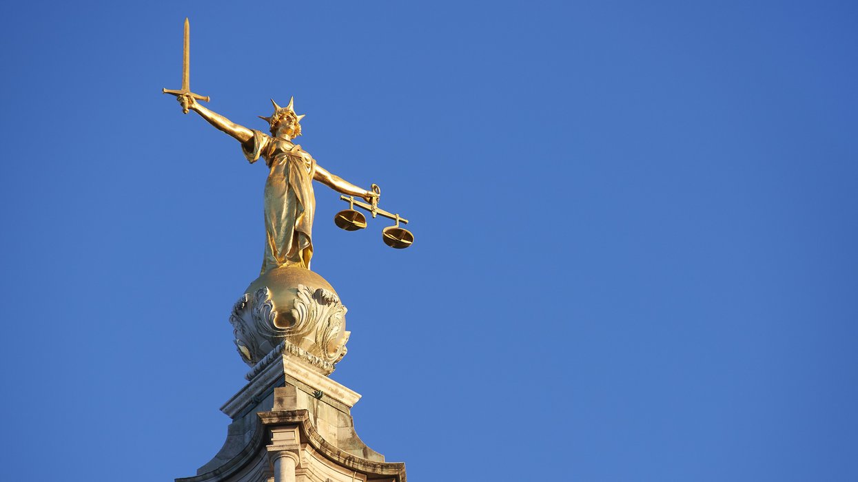 Statue of justice at the Old Bailey