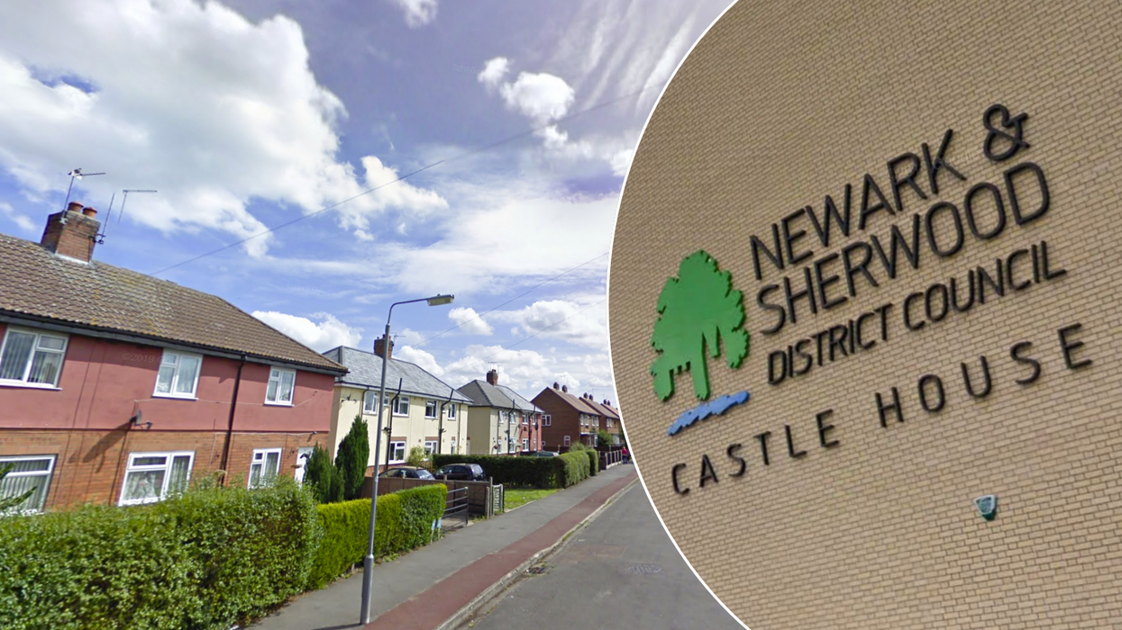 Staunton Road/Newark and Sherwood District Council sign
