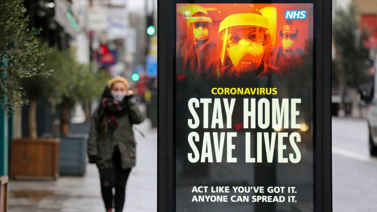Stay at home warning sign