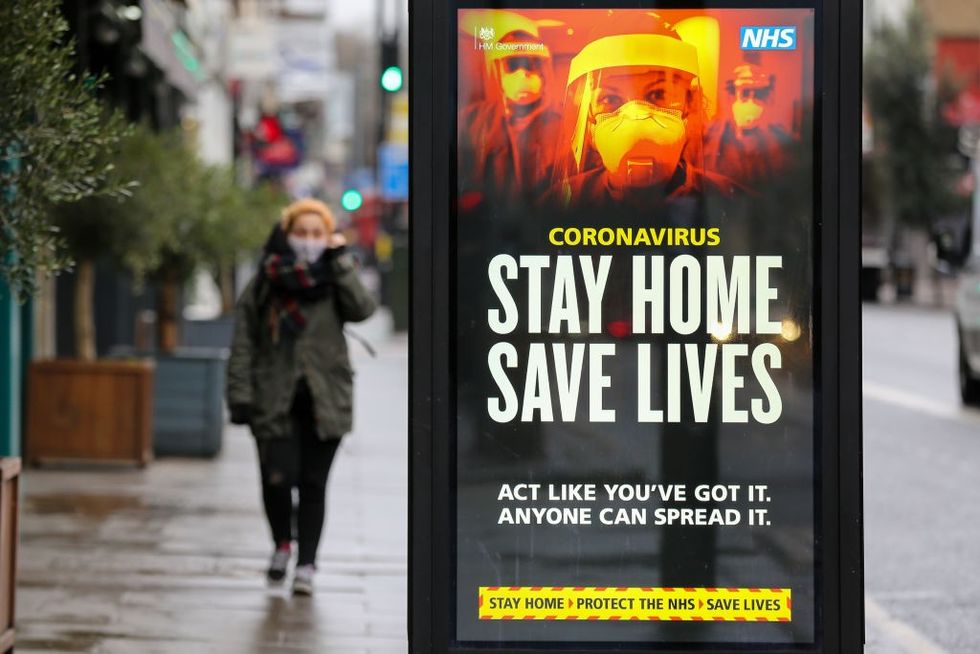 Stay at home warning sign