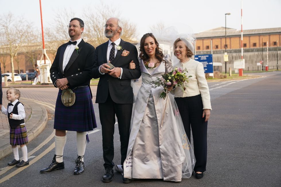 Stella Moris outside HMP Belmarsh, south east London, after her wedding ceremony inside the jail to WikiLeaks founder Julian Assange where he has been held for three years. Picture date: Wednesday March 23, 2022.