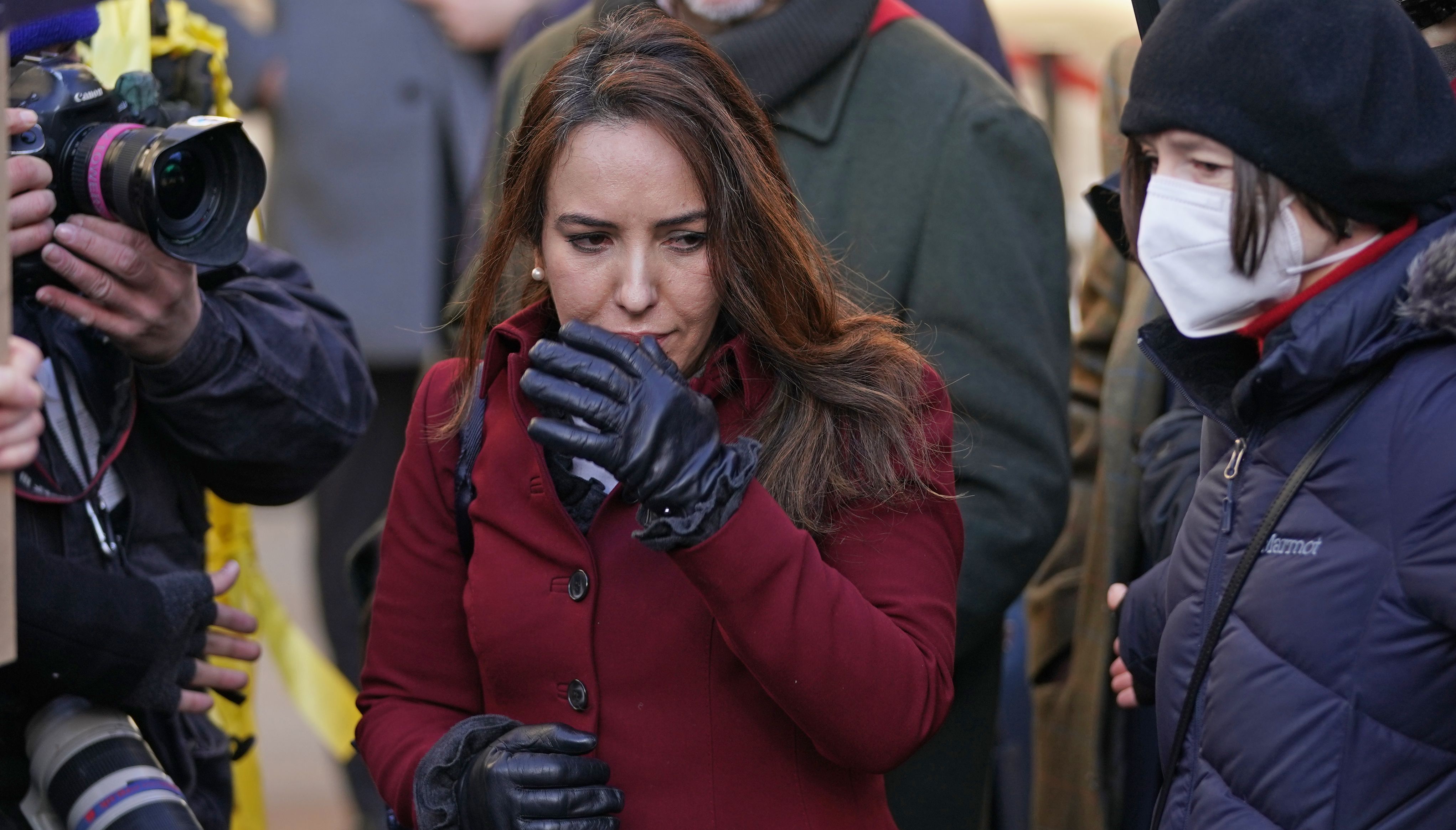 Stella Moris outside the Royal Courts of Justice in London, after the US Government won its High Court bid to overturn a judge's decision not to extradite her partner and WikiLeaks founder Julian Assange. Picture date: Friday December 10, 2021.