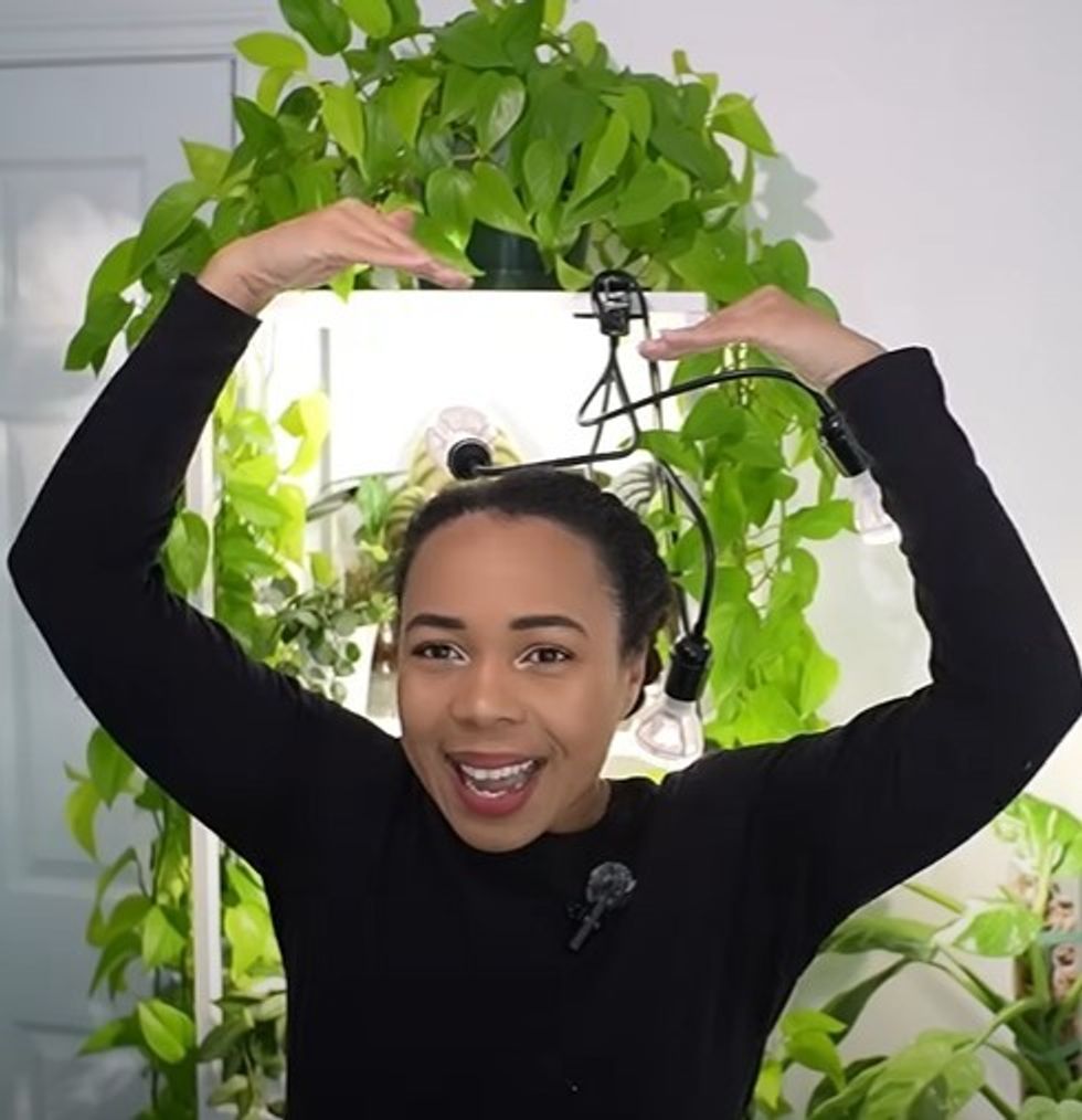 Steph discussing plants