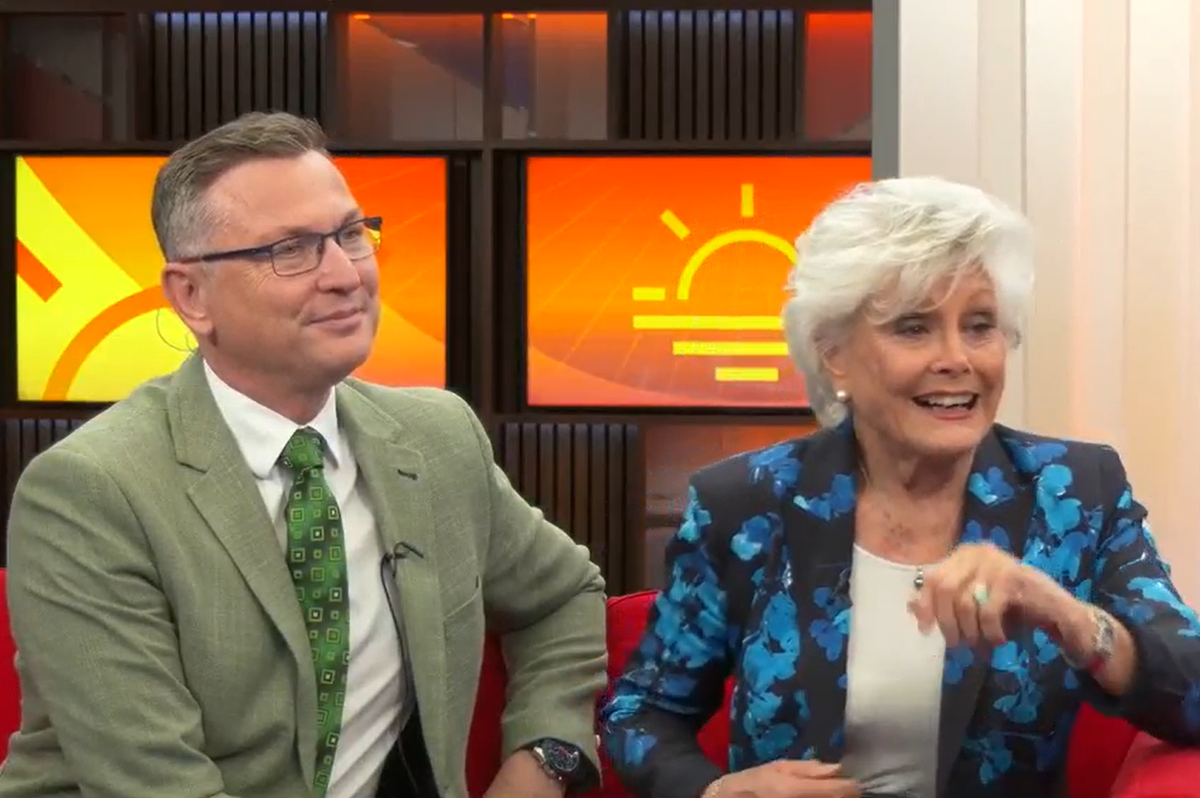 Stephen Dixon and Angela Rippon