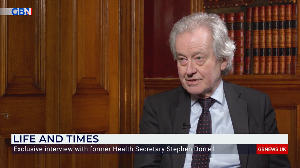 Stephen Dorrell being interviewed