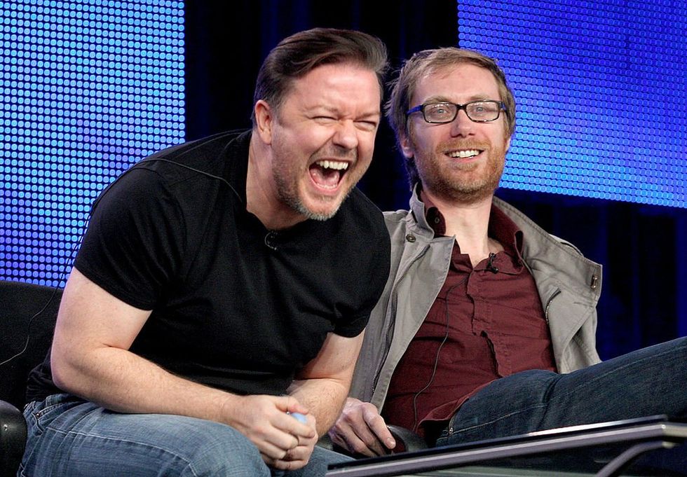 Stephen Merchant and Ricky Gervais
