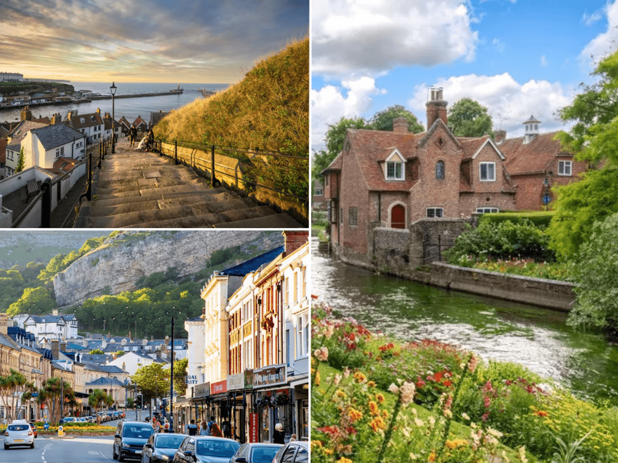 Steps in Whitby, North Yorkshire / Llandudno, Wales / Canterbury