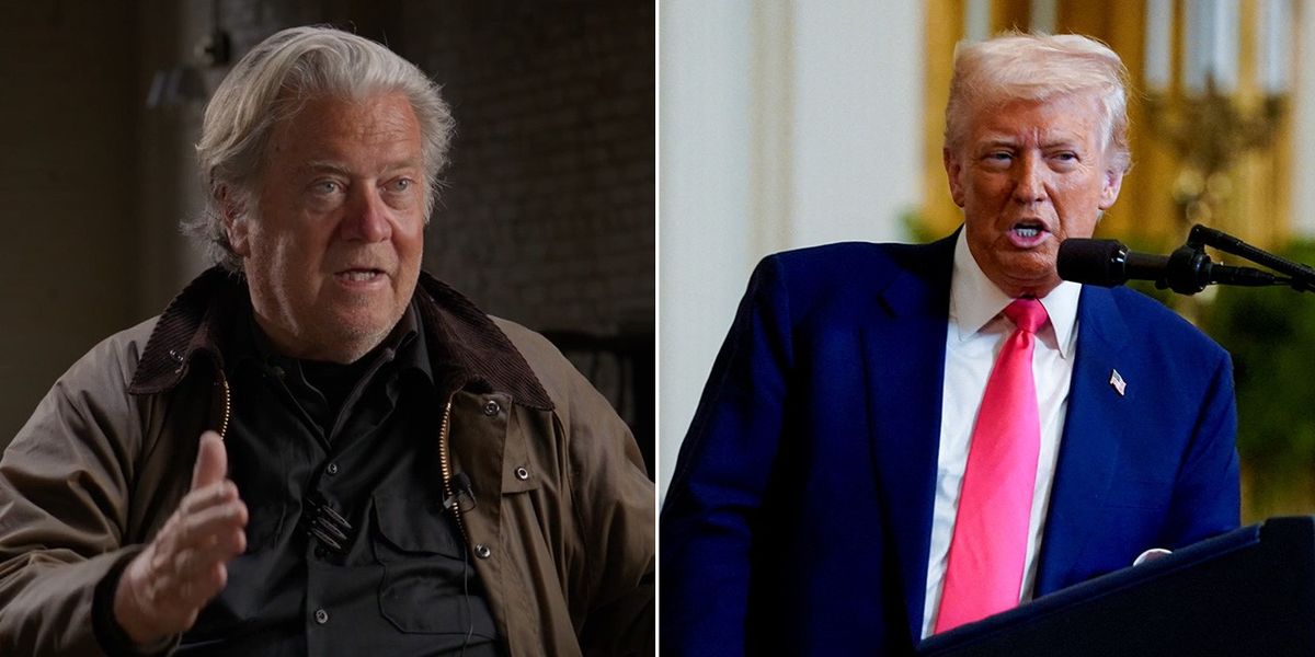 NextImg:'He shut down the border!' Steve Bannon fiercely defends Donald Trump's immigration crackdown and claims there has been 'no crossings' under the President