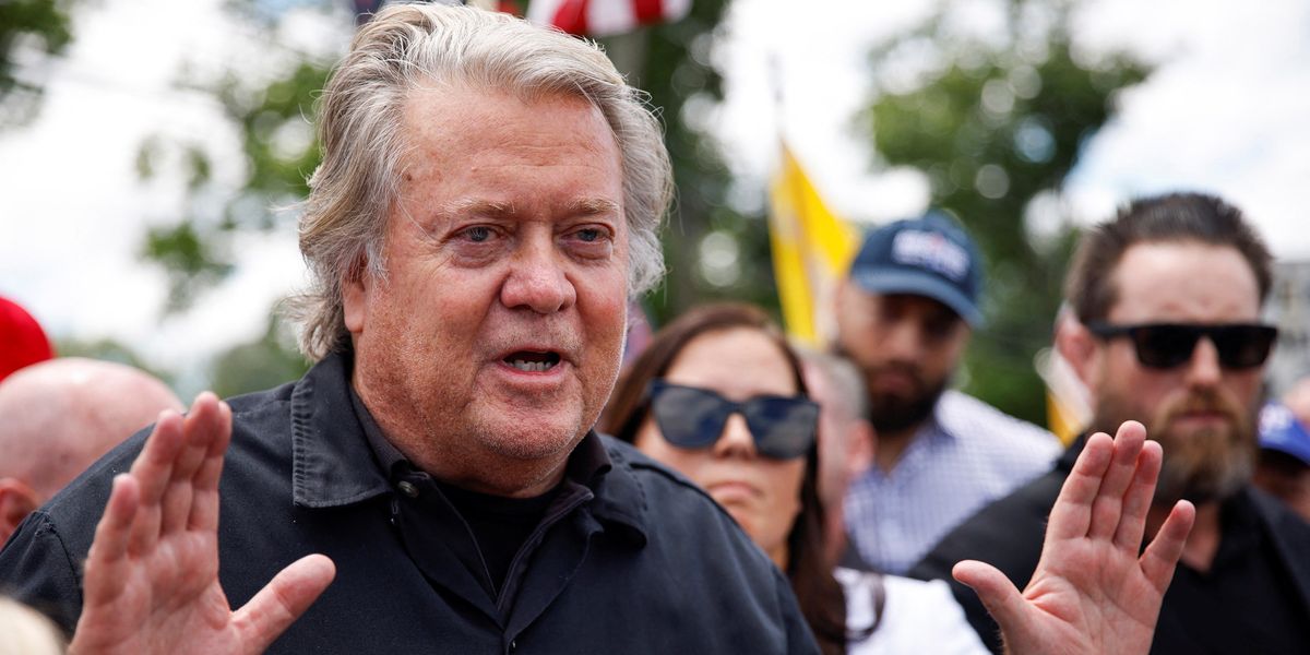 NextImg:Steve Bannon reports to prison for contempt as he urges supporters to take up the 'fight' - 'No regrets! I'm proud of what I did'