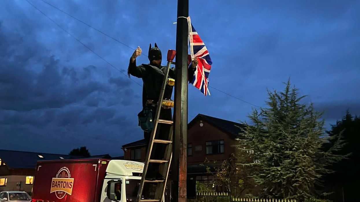 Steve Jones and Jonny Speakman dressed as Batman