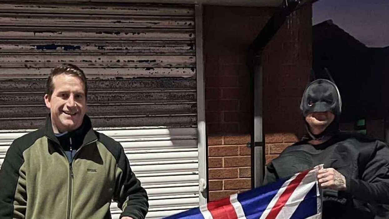 Steve Jones and Jonny Speakman dressed as Batman