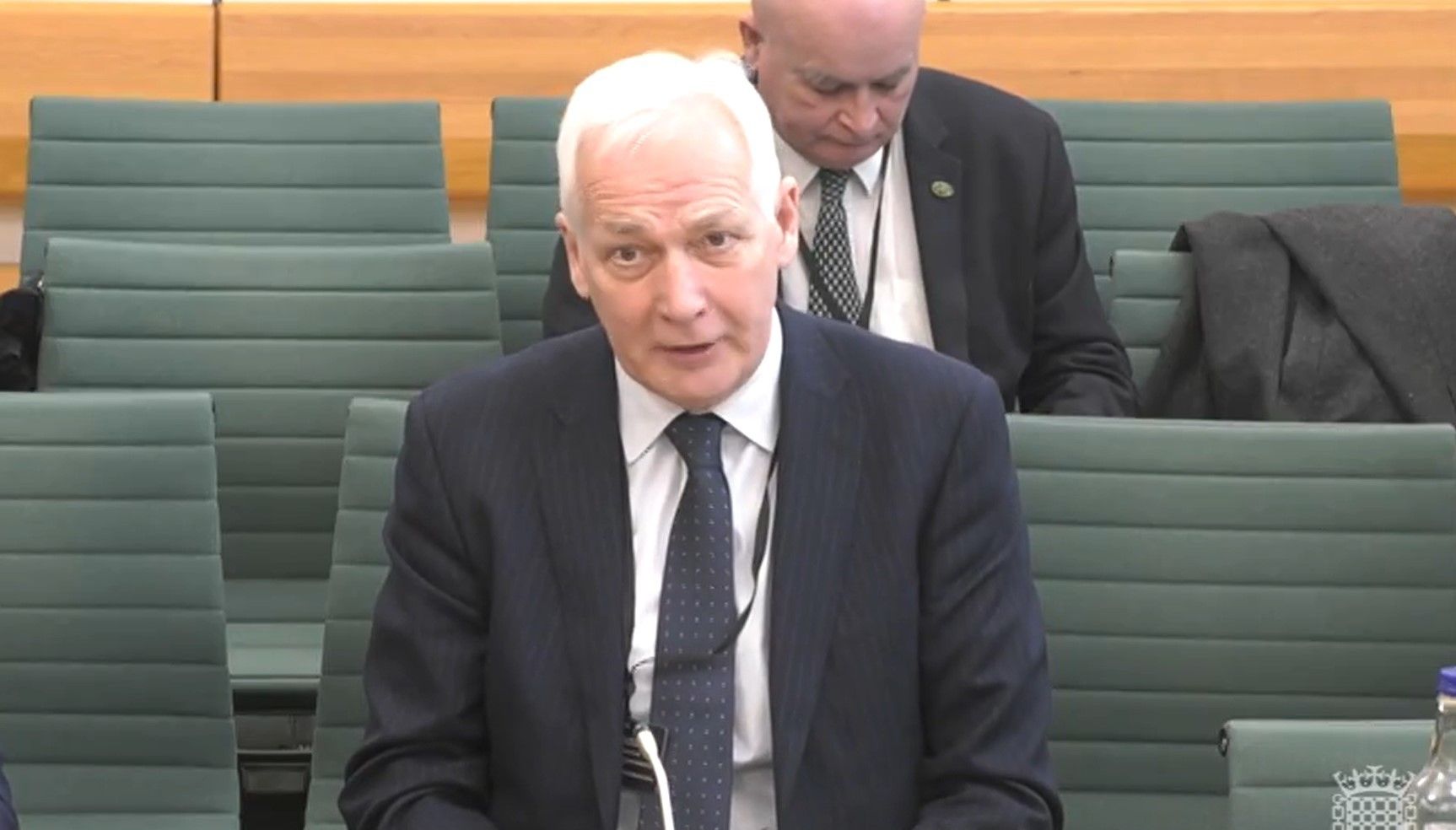 Steve Montgomery, chairman of the Rail Delivery Group, appearing before the Transport Select Committee in the House of Commons, London, to answer questions on the rail strikes. Picture date: Wednesday January 11, 2023.