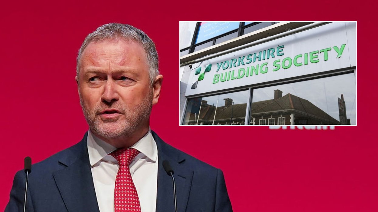Steve Reed and Yorkshire Building Society branch