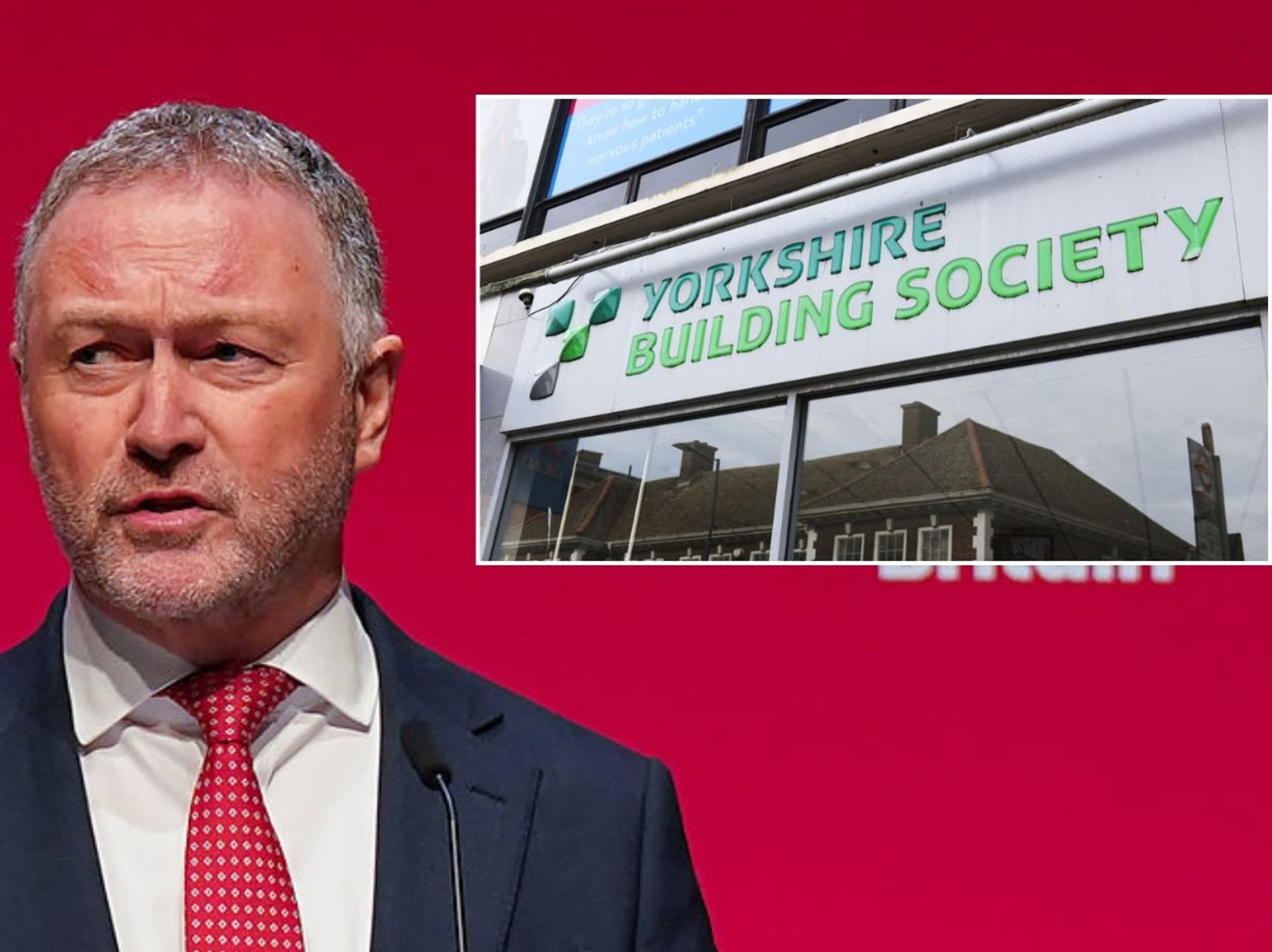 Steve Reed and Yorkshire Building Society branch