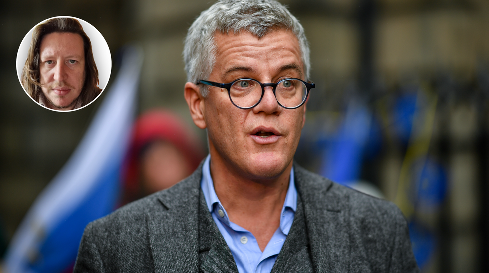 Steven Barrett (left), Good Law Project founder Jolyon Maugham (right)