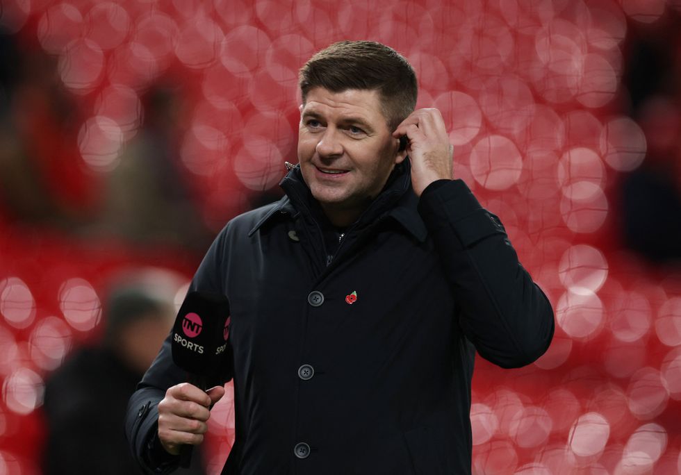 Steven Gerrard was working as a pundit on TNT Sports on Saturday as Liverpool hosted Aston Villa