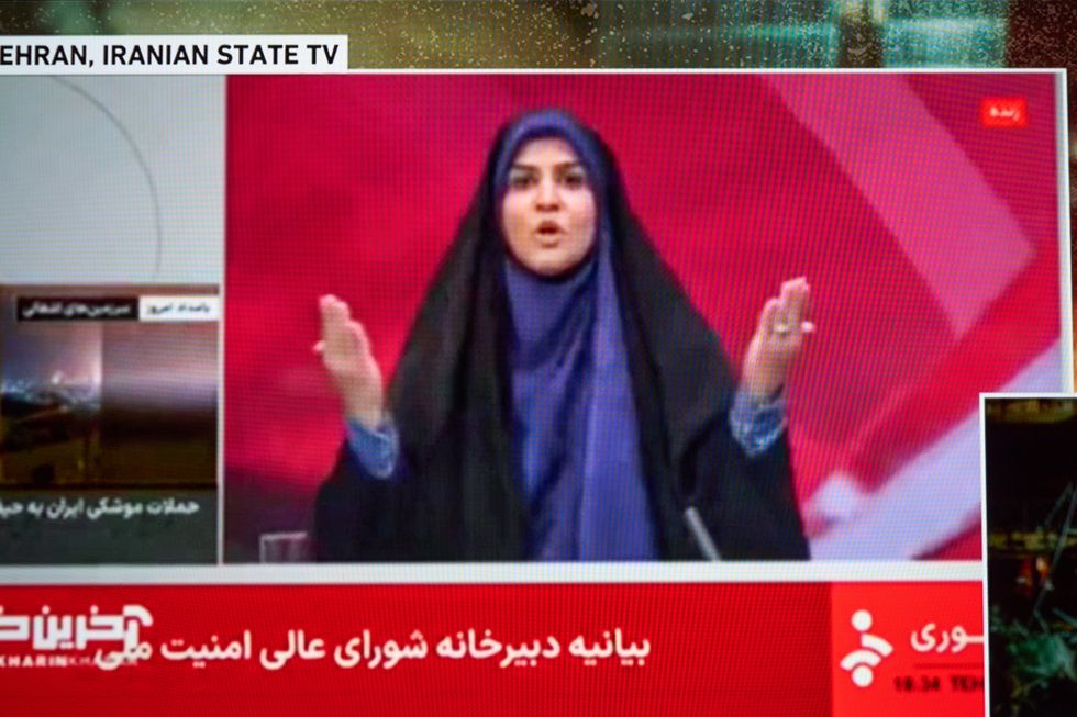 Still of Iranian state TV