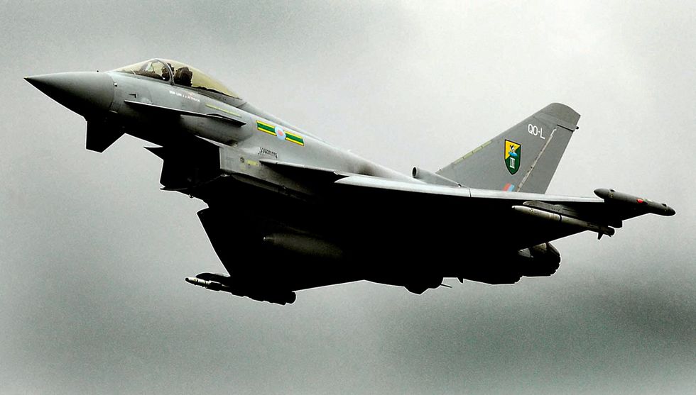 Stock image of a Eurofighter Typhoon fighter jet