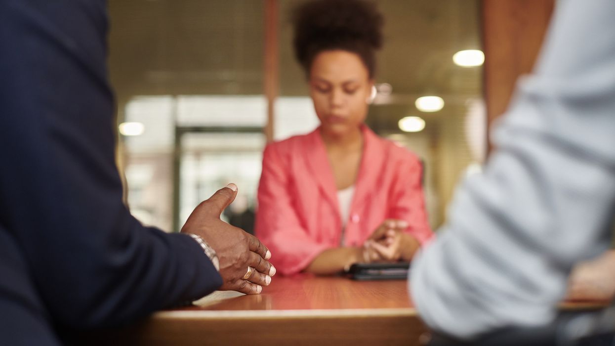 Stock image of a meeting