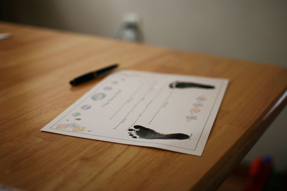 stock image of birth certificate