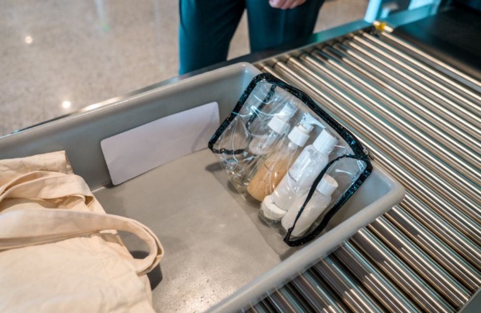 stock image of hand luggae