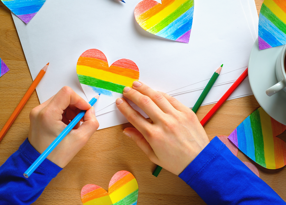 Stock image of LGBT flag