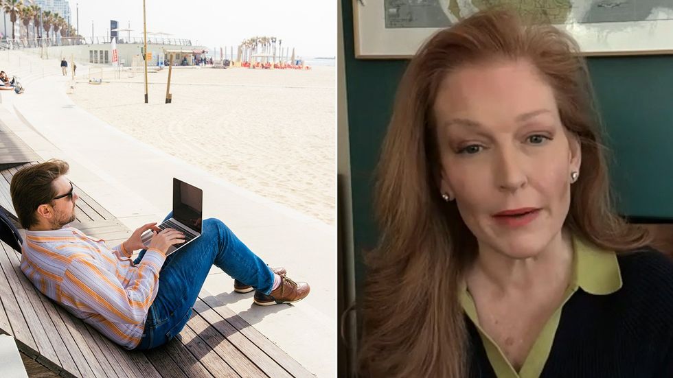 Stock image of man on laptop, Jane Stevenson