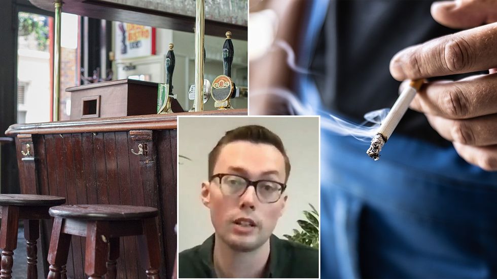 Stock image of pub and smoking, Tom Slater