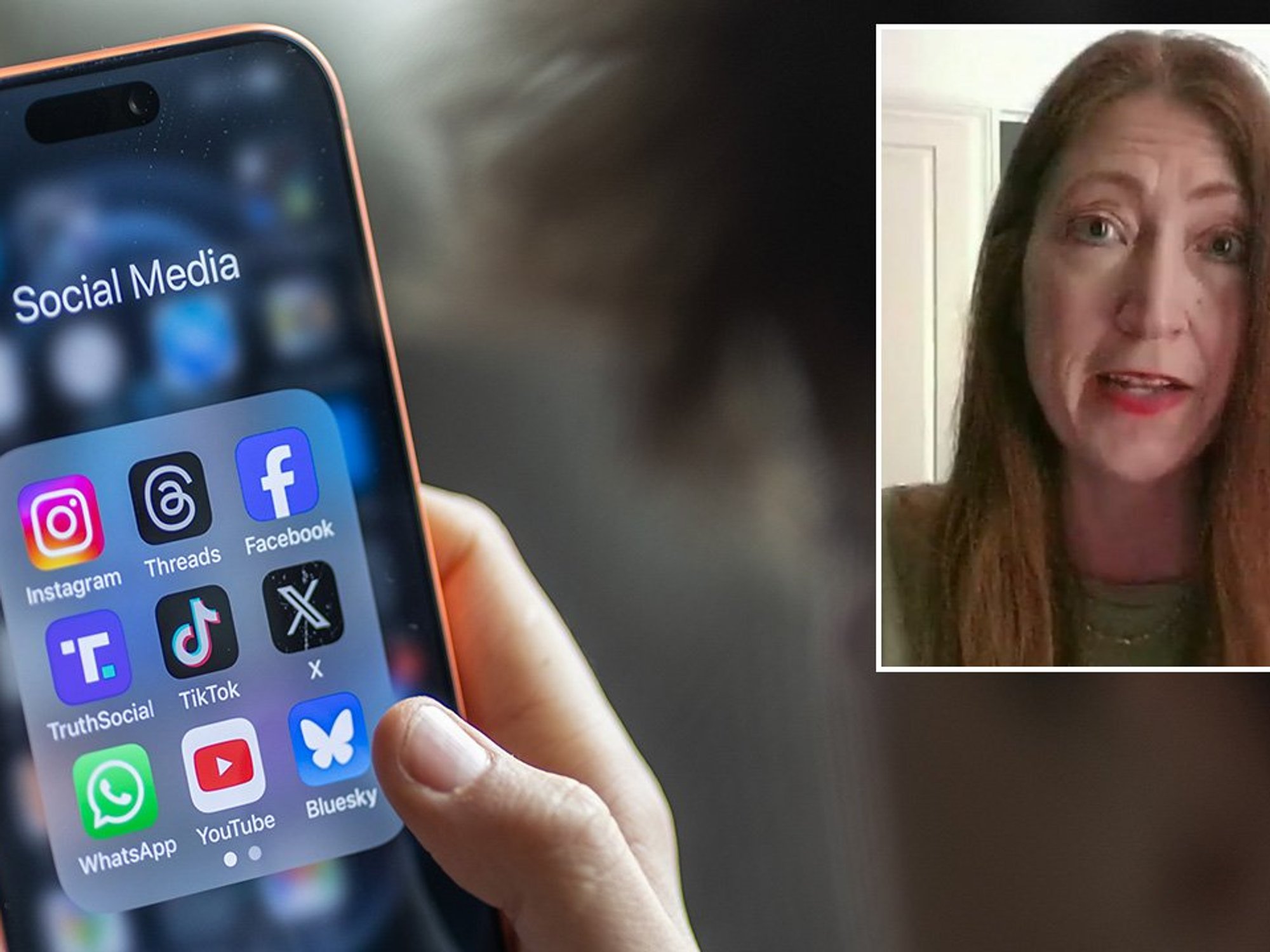 Stock image of social media,