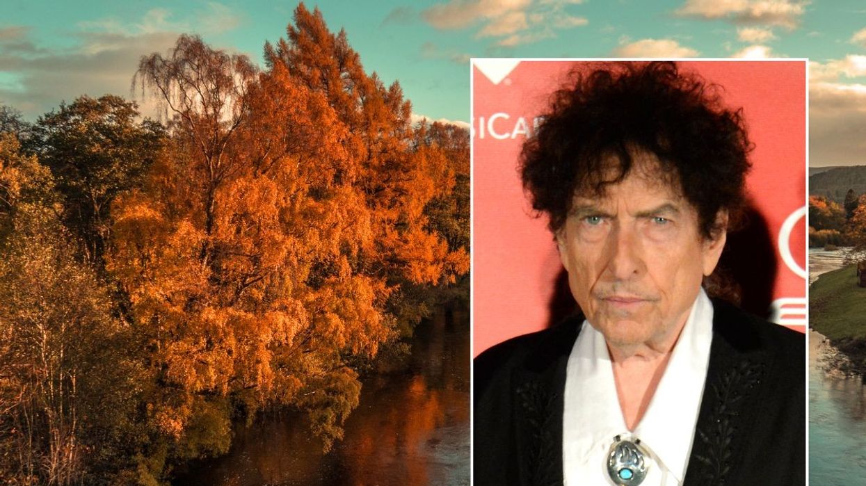 stock image of the Scottish highlands / Bob Dylan
